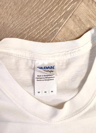 Gildan біла футболка3 фото