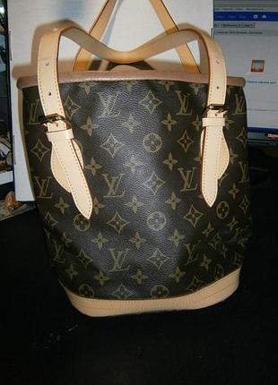 Monogram canvas bucket bag rare