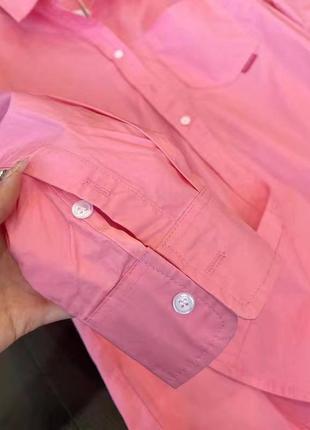 Розовый женский летний костюм шорты рубашка9 фото