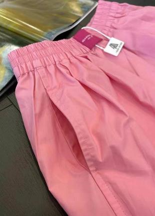 Розовый женский летний костюм шорты рубашка8 фото