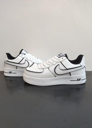 Nike air force 1`07 white&black1 фото