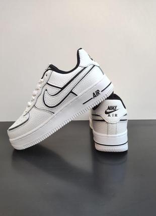 Nike air force 1`07 white&black4 фото