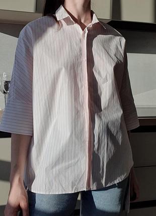 Рубашка в полоску оверсайз  mango