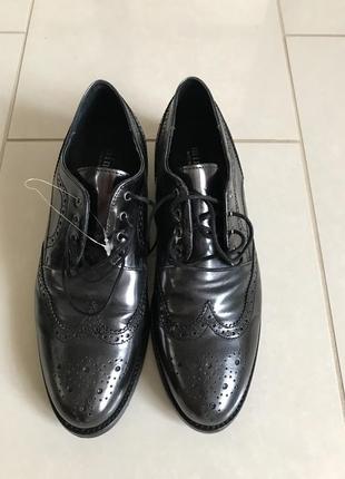 Туфли оксфорды кожаные стильные модные дорогой бренд minnelli размер 39