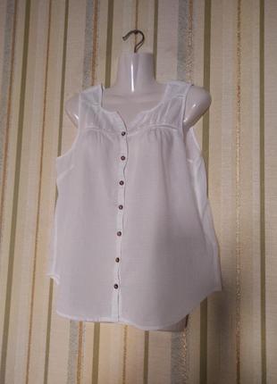 Нова білосніжна майка блуза блузка