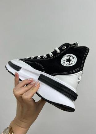 Converse run star legacy масивні жіночі чорні кеди конверс висока платформа весна літо женские массивные черные кеды высокая подошва