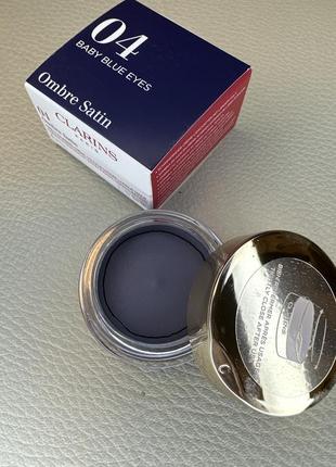 Моно тени тена clarins синие голубые кремовые 04 ombré satin ombre baby blue eyes