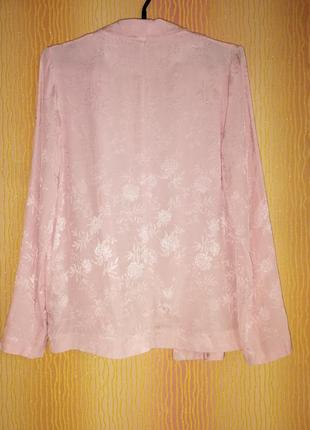 Накидка розовая пиджак лёгкий кофта розовая длинная легкая.6 фото