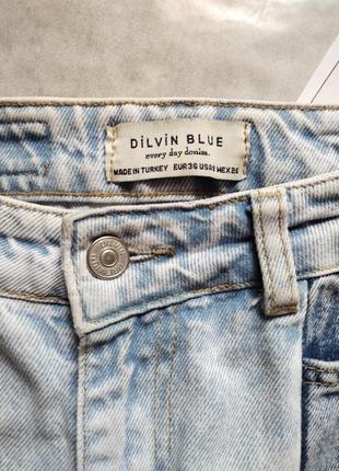 Женские модные джинсы штаны пэчворк двухцветные dilvin jeans3 фото