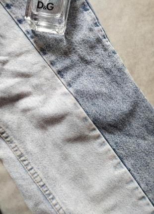 Женские модные джинсы штаны пэчворк двухцветные dilvin jeans6 фото