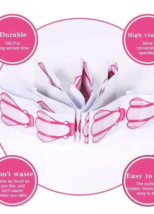 Наклейки формы типсы для маникюра ногтей уф гелем акрилом гель-лак французский дизайн ногтевая пластина розовые красивые3 фото