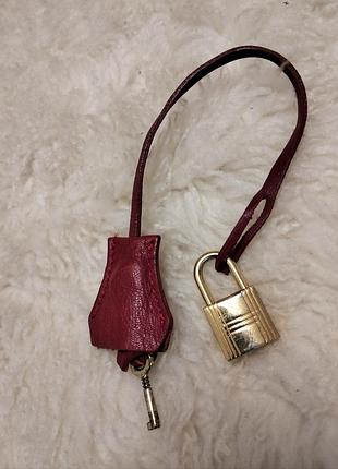 Брелок подвес hermes кожа