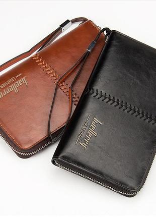 Мужской кошелек клатч портмоне барсетка baellerry leather2 фото