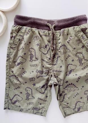 Шорти в динозаврах колір хакі  артикул: 15530