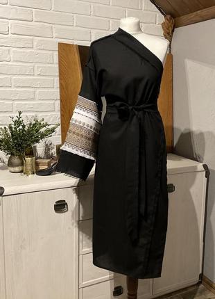 Сукня «на запах» , на одне плече / handmade one size s - l3 фото