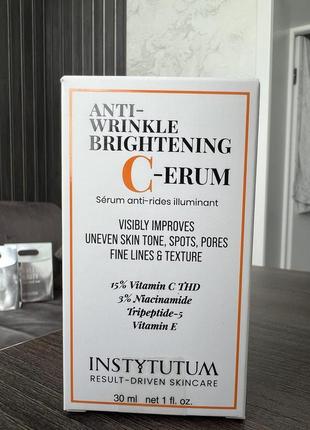 Суперконцентрированный серум с витамином с instytutum anti-wrinkle brightening c-erum 30ml1 фото