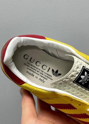 Кроссовки adidas x gucci gazelle yellow8 фото