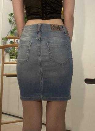 Вінтажна джинсова спідниця3 фото