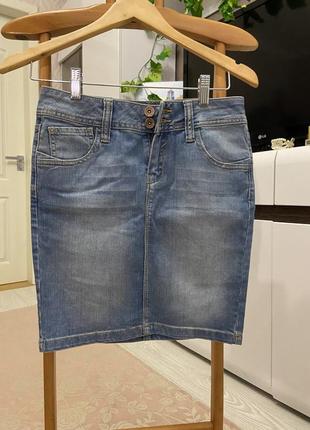 Винтажная джинсовая юбка4 фото
