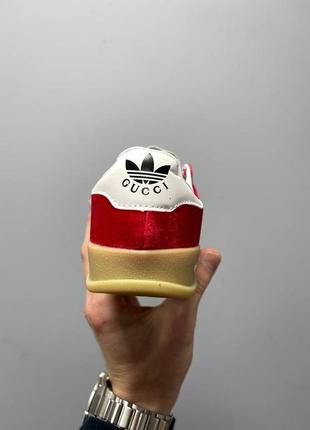 Кросівки adidas x gucci gazelle red9 фото