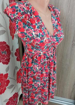 Женское платье платье цветы вискоза 48/50 размер ❣️ распродаж2 фото