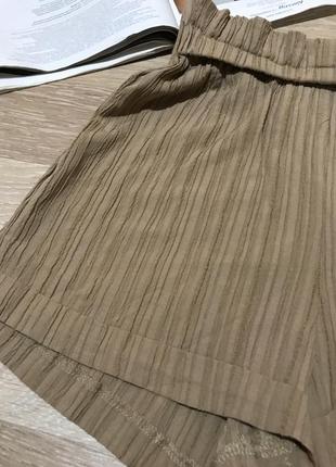 Красивые нюдовые летние легкие шорты шортики 100% коттон shein р.xs новые2 фото