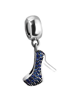 Бусина пандрова срібна туфелька р037с