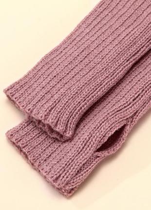 Митенки темно розовые рукава отдельные по локоть гетры на руки с отверстием перчатки...