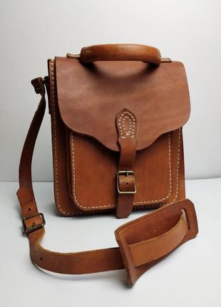 Вінтажна шкіряна сумка-планшет