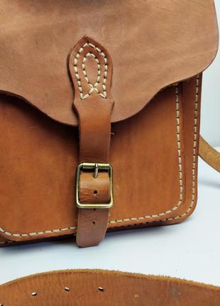Винтажная кожаная сумка-планшет3 фото