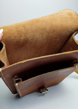 Винтажная кожаная сумка-планшет6 фото