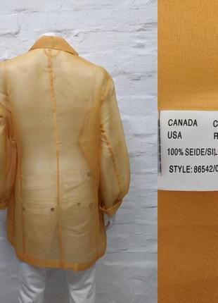 Apriori escada оригинальный прозрачный пиджак из шёлка6 фото