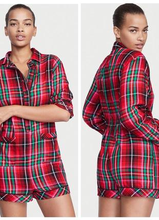 Victoria ́s victorias secret віктория сикрет ромпер-комбінезон flannel romper