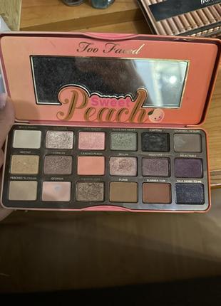 Too faced sweet peach eye shadow palette палетка теней для век