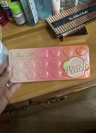 Too faced sweet peach eye shadow palette палетка теней для век3 фото