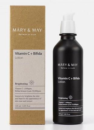 Лосьон с бифидобактериями и витамином c mary&may vitamin c bifida lotion