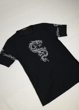 Вінтажна футболка з драконом та орнаментом у стилі tribal3 фото