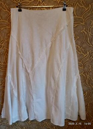 (742) біла бавовняна спідниця e-vie/розмір 16/44