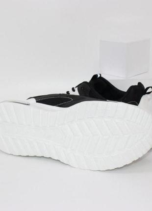 Мужские кроссовки черно белые,полоские кроссовки черно-белые4 фото