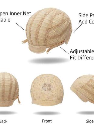 Парик искусственный блонд светлый каскад с челкой чёлкой прямые волосы