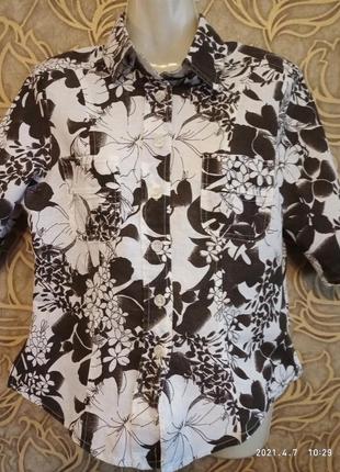 (336) 100% лен. отличная льняная рубашка италия /размер s