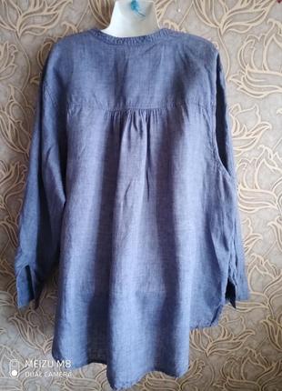 (662) 100% лен, чудесная льняная рубашка  sigrid olsen (сша) размер  евро 52/542 фото