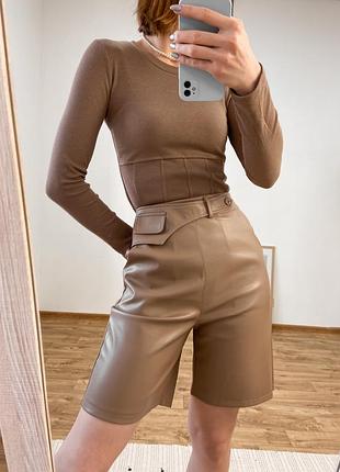 Шкіряні шорти бермуди