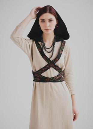 Дизайнерська сукня вишиванка мотанка5 фото