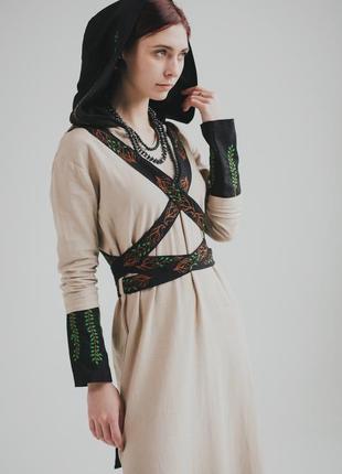 Дизайнерское платье вышиванка мотанка7 фото