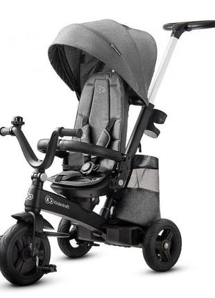 Дитячий триколісний kinderkraft кіндеркрафт easytwist platinum grey1 фото