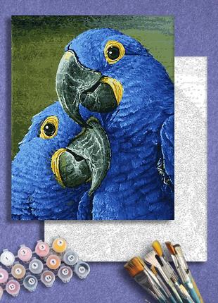 Картина по номерам блакитні папуги mel-0168 melmil