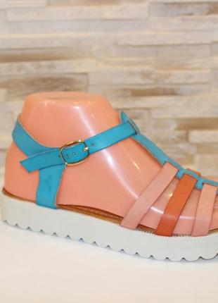 Босоніжки жіночі кольорові б528