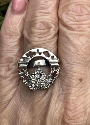 Кольцо серебряное с цирконием флок 2111548, 16.5 размер