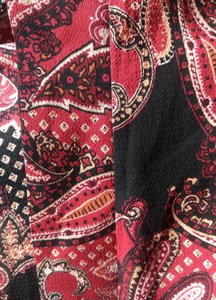 Легкая накидка кимоно блуза с принтом пейсли (турецкий огурец)7 фото